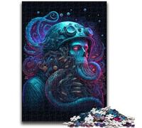 Rompecabezas para Adolescentes de 1000 Piezas de Calavera de Pulpo, un Juego desafiante y Familiar, Toda la Familia, 50x75cm