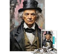 Rompecabezas para Adolescentes de 1000 Piezas de Ebenezer Scrooge Ayuda a ejercitar el Cerebro Juego Familiar difícil Apto para Mayores de 14 años (38x52cm)