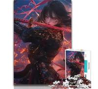 Rompecabezas para Adolescentes de 1000 Piezas de guerrera Ninja Japonesa Ideal para aliviar el estrés para Pasar el rato en casa con Papá Noel 75x50cm