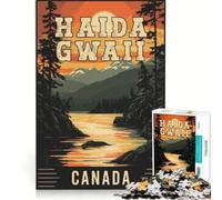 Rompecabezas para Adolescentes de 1000 Piezas de Haida Gwaii en Canadá, Juego Educativo, decoración, Lista de Deseos con Papá Noel 38x52cm