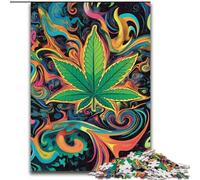 Rompecabezas para Adolescentes de 1000 Piezas de Hojas de Cannabis Juguete Educativo Toda la Familia tamaño 50x75cm