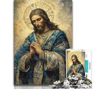 Rompecabezas para Adolescentes de 1000 Piezas de Jesús, Juguetes educativos, Juegos para aliviar el estrés, interacción Entre Padres e Hijos, 50x75cm