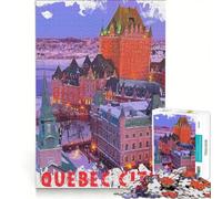 Rompecabezas para Adolescentes de 1000 Piezas de la Ciudad de Quebec Juegos educativos para la diversión Familiar Regalo de cumpleaños Regalos de Viaje 50x75cm