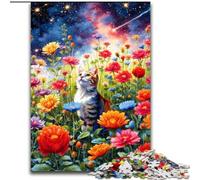 Rompecabezas para Adolescentes de 1000 Piezas de la Gata Amapola, Ideal para el Aprendizaje y el Regalo Familiar (tamaño 50x75cm)