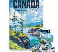 Rompecabezas para Adolescentes de 1000 Piezas de la Isla de Vancouver Canadá Juegos relajantes difíciles y desafiantes Cada Pieza es única 38x26cm