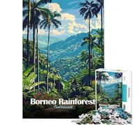 Rompecabezas para Adolescentes de 1000 Piezas de la Selva Tropical de Borneo Indonesia Rompecabezas para Adultos Juegos Divertidos para Mejorar la Memoria cumpleaños y Navidad