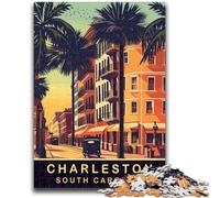 Rompecabezas para Adolescentes de 1000 Piezas de Las Calles de Charleston Entrena tu Cerebro y Tus Manos Interacción Entre Padres e Hijos para Mayores de 14 años (tamaño 50x70cm)