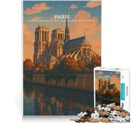 Rompecabezas para Adolescentes de 1000 Piezas de Notre-Dame de París, Juegos Divertidos, Entrena tu Cerebro y Tus Manos, Ideal para Decorar tu Escritorio 38x52cm