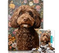 Rompecabezas para Adolescentes de 1000 Piezas de Perro Sentado en el Inodoro para Adultos Juguetes de Entretenimiento Familiar con póster a Juego y Hoja de Trivia de 26x38cm