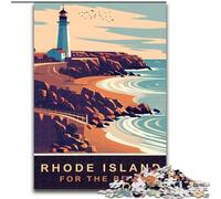 Rompecabezas para Adolescentes de 1000 Piezas de Rhode Island Coast, análisis y lógica, con Piezas aleatorias Totalmente entrelazadas, para Mayores de 14 años, 50x75cm