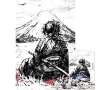 Rompecabezas para Adolescentes de 1000 Piezas de Samurai Ronin Tinta Negra Juguete Educativo Gran Regalo Juegos Divertidos colección de Artistas Bellas Artes tamaño 38x52cm
