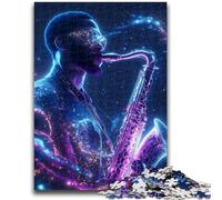 Rompecabezas para Adolescentes de 1000 Piezas de saxofón cósmico, Juego Educativo Familiar, Regalo Ideal para Toda la Familia a Partir de 14 años, 50x75cm