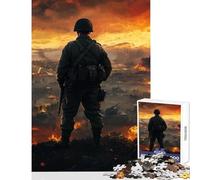 Rompecabezas para Adolescentes de 1000 Piezas de Warzone Battlefield Juguetes de Bricolaje Gran Regalo para Juegos relajantes desafiantes para completar tamaño 50x75cm