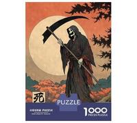 Rompecabezas Para Adolescentes De 1000 Piezas Death God in Japanese Woodblock Style Rompecabezas Para Adolescentes Juegos Relajantes Para La Diversión Familiar Juego Desafiante Regalos 52x38cm/1000pcs