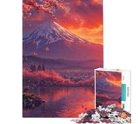 Rompecabezas para Adolescentes de 1000 Piezas del Monte Fuji Rompecabezas japonés para Adultos Juegos Divertidos Que mejoran la Memoria Juego desafiante Regalos (tamaño 50x75cm)
