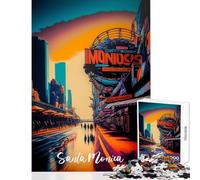 Rompecabezas para Adolescentes de 1000 Piezas del Muelle de Santa Mónica Juguetes de decoración para el hogar Regalos de cumpleaños Juego Educativo para Mejorar el Amor en Pareja (tamaño 38x26cm)