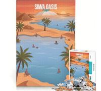 Rompecabezas para Adolescentes de 1000 Piezas del Oasis de Siwa, Egipto Juegos relajantes, difíciles y desafiantes Cada Pieza es única 38x26cm