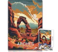 Rompecabezas para Adolescentes de 1000 Piezas del Parque Nacional Arches,Juego desafiante,Juguetes educativos antiestrés,tamaño 38x52cm