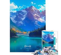 Rompecabezas para Adolescentes de 1000 Piezas del Parque Nacional Banff Juegos educativos Juguetes de Aprendizaje Excelentes Regalos y Juguetes educativos (tamaño 38x26cm)