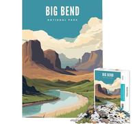 Rompecabezas para Adolescentes de 1000 Piezas del Parque Nacional Big Bend Juegos educativos Juguetes Juegos intelectuales Ideas de Regalos Divertidos y con Humor tamaño 75x50cm