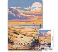 Rompecabezas para Adolescentes de 1000 Piezas del Parque Nacional de Las Dunas de Indiana, Rompecabezas Familiar, desafío difícil, Juguete Educativo, tamaño 38x52cm