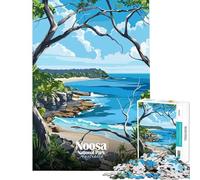 Rompecabezas para Adolescentes de 1000 Piezas del Parque Nacional de Noosa Australia con Vista a la Costa Juego Imposible Juguetes adictivos para Cultivar la Paciencia Regaloss y con Humor