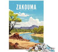 Rompecabezas para Adolescentes de 1000 Piezas del Parque Nacional de Zakouma Rompecabezas para Adultos de dificultad Alta Lista de Deseos con Papá Noel Rompecabezas Familiar Juegos (75x50cm)