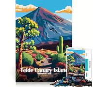 Rompecabezas para Adolescentes de 1000 Piezas del Parque Nacional del Teide Islas Canarias España Juego de ingenio con Bordes impecables Diversión Mental Juego Tranquilo Ideal para y Entretenimiento