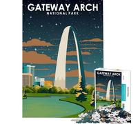 Rompecabezas para Adolescentes de 1000 Piezas del Parque Nacional Gateway Arch Juguetes educativos para Aprender Juego Familiar para Toda la Familia Regalos para Mujeres y Hombres Tamaño 38x26cm