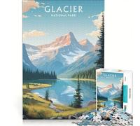 Rompecabezas para Adolescentes de 1000 Piezas del Parque Nacional Glaciar, Juegos relajantes, Divertidos para Reducir el estrés, Regalos de cumpleaños 50x75cm