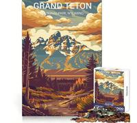 Rompecabezas para Adolescentes de 1000 Piezas del Parque Nacional Grand Teton,diseño de Bordes Exactos,Juego de lógica y diversión,Ideal para Pasar un rato Agradable,decoración de cumpleaños,Regalo