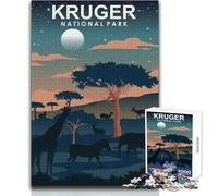Rompecabezas para Adolescentes de 1000 Piezas del Parque Nacional Kruger, Juego Educativo Familiar para diversión Familiar, Juguete Educativo, tamaño 50x75cm
