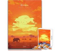 Rompecabezas para Adolescentes de 1000 Piezas del Parque Nacional Kruger, Juego Educativo Familiar para Mejorar la Memoria, Regalo de Amigo Secreto, tamaño 38x26cm
