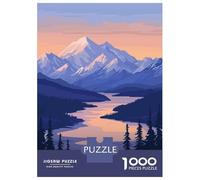Rompecabezas para Adolescentes De 1000 Piezas Denali National Park Poster Rompecabezas para Adultos Juego Práctico Pero Divertido Y Humorístico Regalo De Cumpleaños, Regalos, 38x26cm/1000pcs