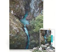 Rompecabezas para Adolescentes de 1000 Piezas Desfiladero de río y montaña Juguetes para armar Mejora la Memoria con póster y Hoja de Preguntas a Juego 50x75cm