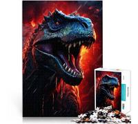 Rompecabezas para Adolescentes de 1000 Piezas Dinosaurio épico T Rex Alivio del estrés Cada Pieza es única: un desafiante y Divertido Juego Familiar 38x26cm