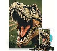 Rompecabezas para Adolescentes de 1000 Piezas Dinosaurio T-Rex, Piezas de Corte preciso, Divertido, Creativo, para ejercitar la Mente, Relajante, (38x52cm)