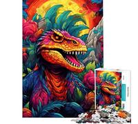 Rompecabezas para Adolescentes de 1000 Piezas Dinosaurios con Plumas Rompecabezas para Adultos y Familia Juego de precisión para Cortar Juego desafiante Regalos (Tamaño 38x26cm)