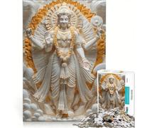 Rompecabezas para Adolescentes de 1000 Piezas Dios hindú Vishnu Juegos relajantes Ideales para Reducir el estrés Regalos de cumpleaños 50x75cm