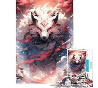 Rompecabezas para Adolescentes de 1000 Piezas Dios Lobo Difícil y desafiante Regalos para Mujeres Juegos Divertidos para Mayores de 14 años 38x26cm