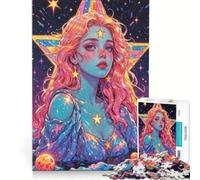 Rompecabezas para Adolescentes de 1000 Piezas: Diosa Cósmica en un Océano Estrellado, Juguete Educativo, para la diversión Familiar, para Fortalecer el Amor Entre Parejas 38x52cm