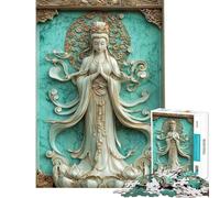Rompecabezas para Adolescentes de 1000 Piezas Diosa de la Misericordia Rompecabezas para Adultos Juego práctico para Decorar la Pared Oferta Toda la Familia (tamaño 38x26cm)