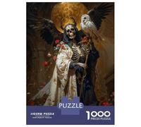 Rompecabezas para Adolescentes De 1000 Piezas Diosa De Lo Inevitable Santa Muerte Rompecabezas para Adultos Juego De Ingenio para Mejorar La Memoria Actividades Divertidas En Casa 38x26cm/1000pcs