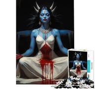 Rompecabezas para Adolescentes de 1000 Piezas Diosa Kali Juguete Educativo Juego práctico para aliviar el estrés Gran Regalo para los Amantes de los Juegos (tamaño 38x26cm)