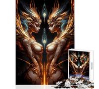 Rompecabezas para Adolescentes de 1000 Piezas Diosas Doradas Juego de ingenio de 1000 Piezas Un Gran Regalo para Aprender y Jugar (50x75cm)