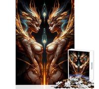 Rompecabezas para Adolescentes de 1000 Piezas Diosas Doradas Rompecabezas de 1000 Piezas Juegos Familiares Regalo para cumpleaños Alivia el estrés (38x26cm)