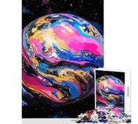 Rompecabezas para Adolescentes de 1000 Piezas diseño Abstracto de Planetas espaciales Juegos educativos decoración Juguetes antiestrés difícil y desafiante (50x75cm)