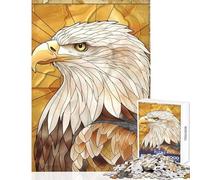 Rompecabezas para Adolescentes de 1000 Piezas diseño de águila Dorada Juguete Educativo Regalo de cumpleaños Juegos educativos con póster a Juego y Hoja de Trivia tamaño 50x75cm