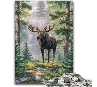 Rompecabezas para Adolescentes de 1000 Piezas, diseño de Alce de la Jungla, Juego Educativo, Juguete de desafío, decoración de Pared, cumpleaños y Navidad, 26x38cm