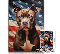 Rompecabezas para Adolescentes de 1000 Piezas, diseño de American Pit Bull Terrier, Juegos educativos, Corte de precisión, Regalo de Amigo Secreto, tamaño 50x75cm